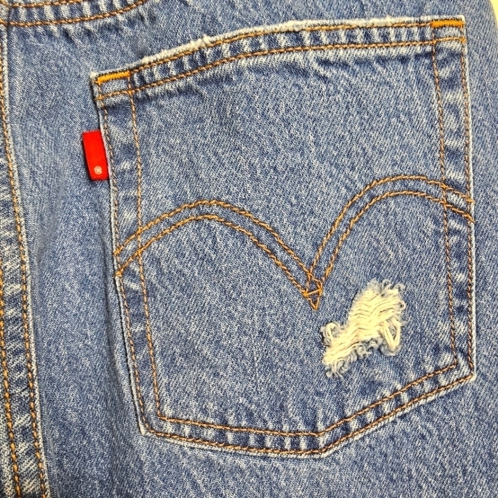 Levi's Wedgie Icon Fit Ankle Denim Button Fly High Rise Jeans Light Wash Size 27 - Picture 5 of 10